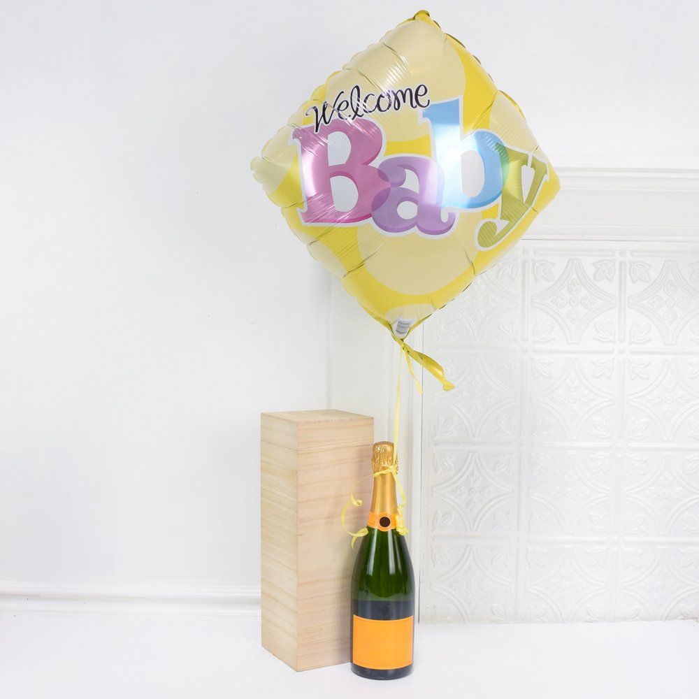 Welcome Baby Champagne Celebration, baby gift baskets, baby boy, baby gift, new parent, baby, champagne
