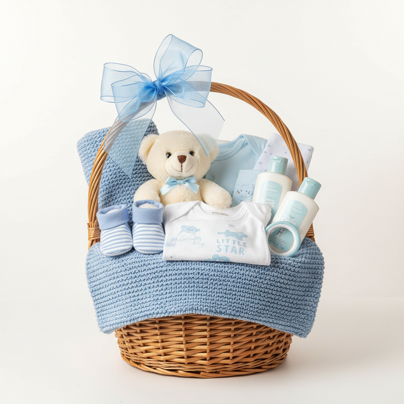 Baby boy gift arranged for same-day delivery