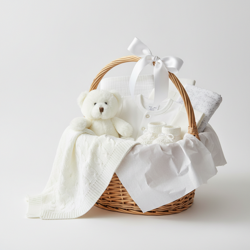 Gender neutral baby gift arranged for same-day delivery