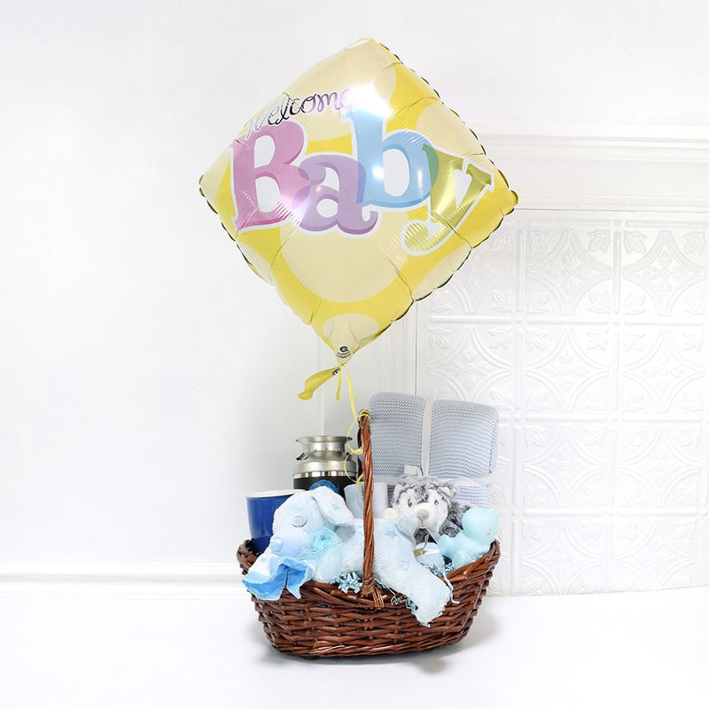 Sleepy Boy Baby Basket, baby gift baskets, baby boy, baby gift, new parent, baby
