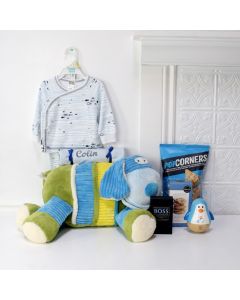HE’S SO CUTE BABY GIFT SET, baby gift basket, welcome home baby gifts, new parent gifts