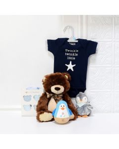 Baby Boy Starter Set, Baby Gift Baskets, Baby Toys, Baby Clothes
